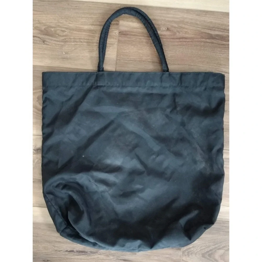 V I N T A G E Jordache Nylon Tote Bag 1980's Snap Top Monochrome Mall Retro Prep